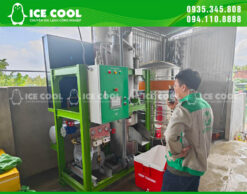 Máy đá viên 1 tấn với màn hình điều khiển cảm ứng HMI thông minh