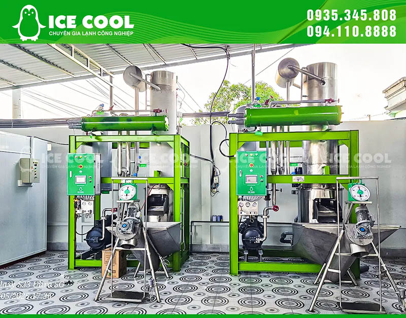 Máy đá viên ICE COOL chất lượng cao, thông thường máy chạy khoảng 45 - 50 phút là ra đá